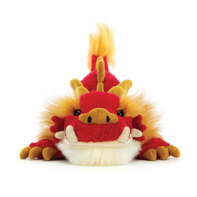 JELLYCAT CELEBRATION DRAGON RED & GOLD 11X18X42 CM