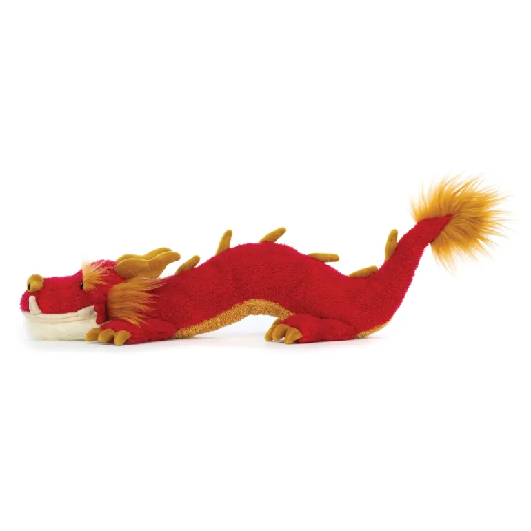 JELLYCAT CELEBRATION DRAGON RED & GOLD 11X18X42 CM