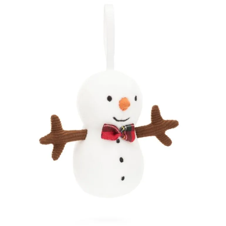 JELLYCAT FESTIVE FOLLY SNOWMAN (2023) WHITE 5X6X9 CM