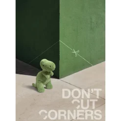JELLYCAT FOSSILLY T-REX MEDIUM GREEN 28X14X28CM