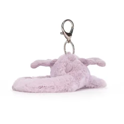 JELLYCAT LAVENDER DRAGON BAG CHARM LAVENDER & GLITTER 12X8X22 CM