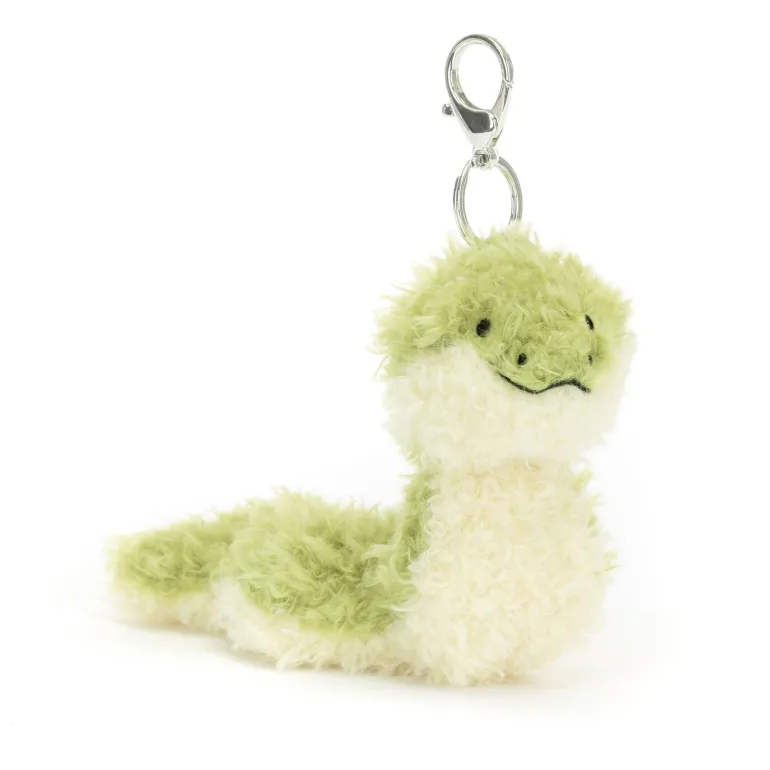 JELLYCAT LITTLE SNAKE BAG CHARM GREEN 16X5X16CM