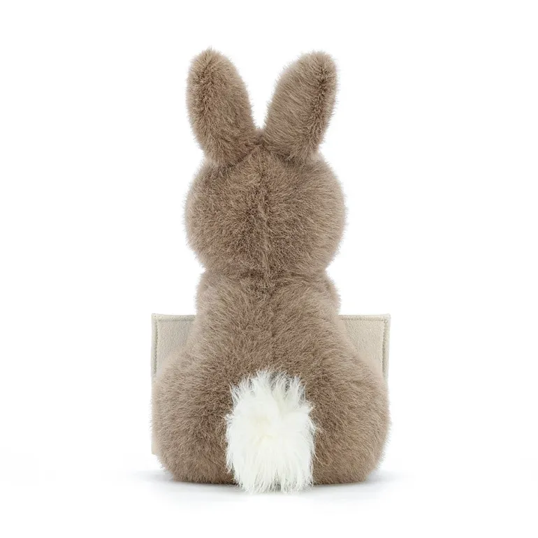 JELLYCAT MESSENGER BUNNY BROWN 12X12X11 CM