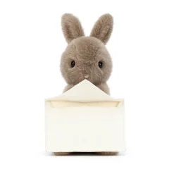 JELLYCAT MESSENGER BUNNY BROWN 12X12X11 CM