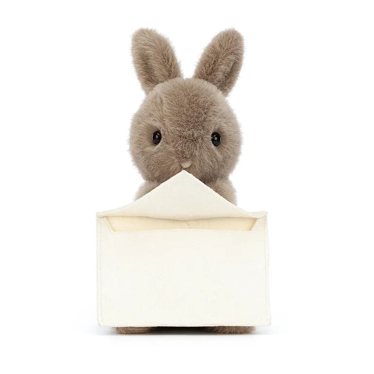 JELLYCAT MESSENGER BUNNY BROWN 12X12X11 CM