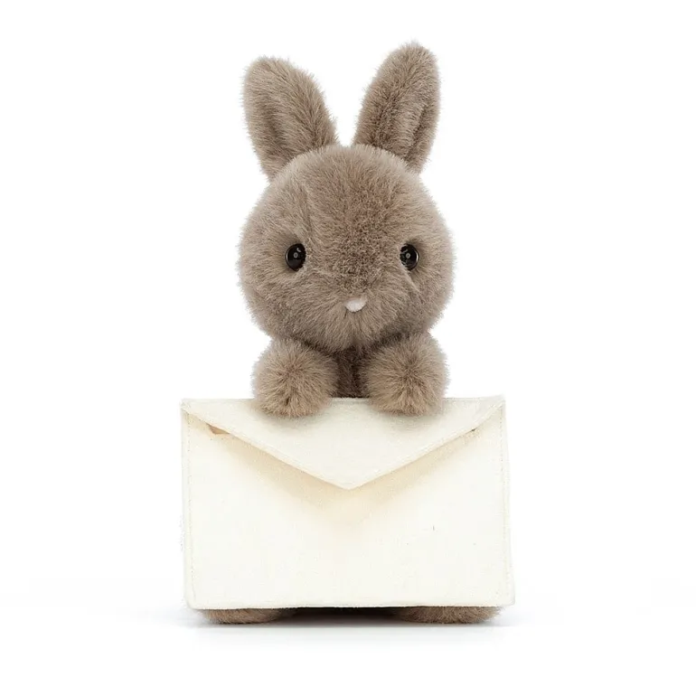 JELLYCAT MESSENGER BUNNY BROWN 12X12X11 CM