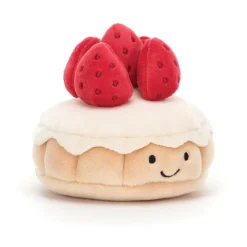 JELLYCAT PRETTY PATISSERIE TARTE AUX FRAISES MULTI-COLOURED 9X9X7CM
