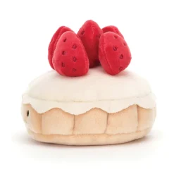 JELLYCAT PRETTY PATISSERIE TARTE AUX FRAISES MULTI-COLOURED 9X9X7CM