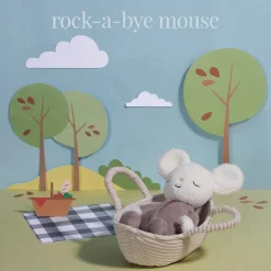 JELLYCAT ROCK-A-BYE MOUSE CREAM 11X9X19CM