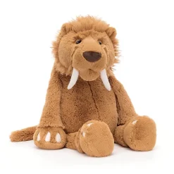 JELLYCAT STELLAN SABRE TOOTH TIGER BROWN 16X17X49 CM