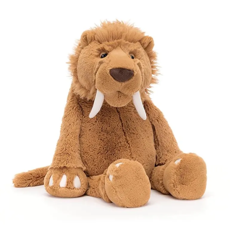 JELLYCAT STELLAN SABRE TOOTH TIGER BROWN 16X17X49 CM