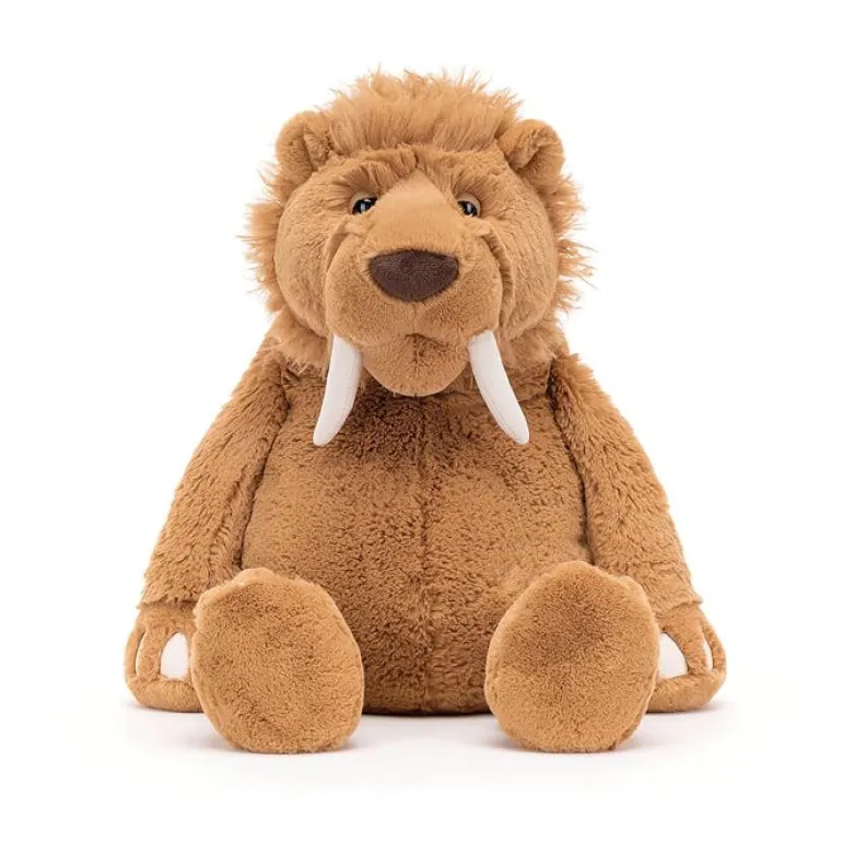 JELLYCAT STELLAN SABRE TOOTH TIGER BROWN 16X17X49 CM