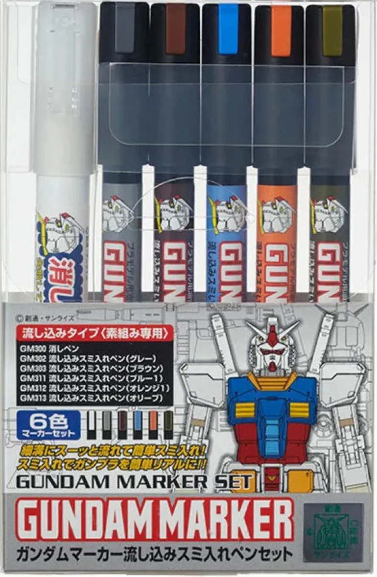 Mr. Hobby GSI Creos Gundam Marker - Gundam Pouring Inking Pen Set