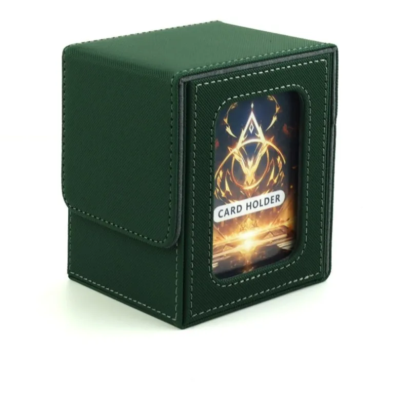 MUNTO - Trading Card Game Deck Box - Green (100+ Cards)