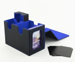 MUNTO - Trading Card Game Pro Deck Box - Black/Blue (160+ Cards)