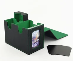 MUNTO - Trading Card Game Pro Deck Box - Black/Green (160+ Cards)