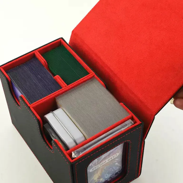 MUNTO - Trading Card Game Pro Deck Box - Black/Orange (160+ Cards)