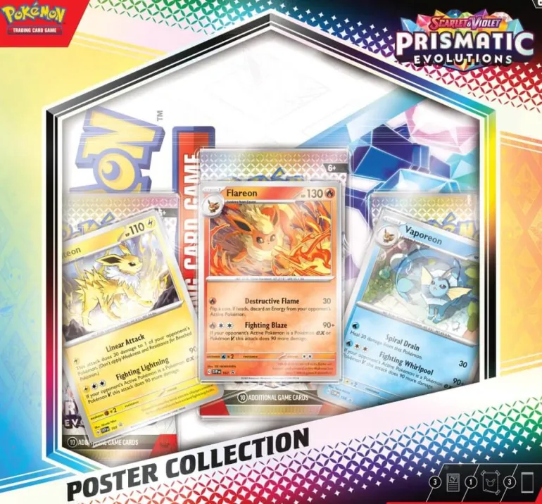 Pokemon TCG: Scarlet & Violet 8.5 Prismatic Evolutions Poster Collection