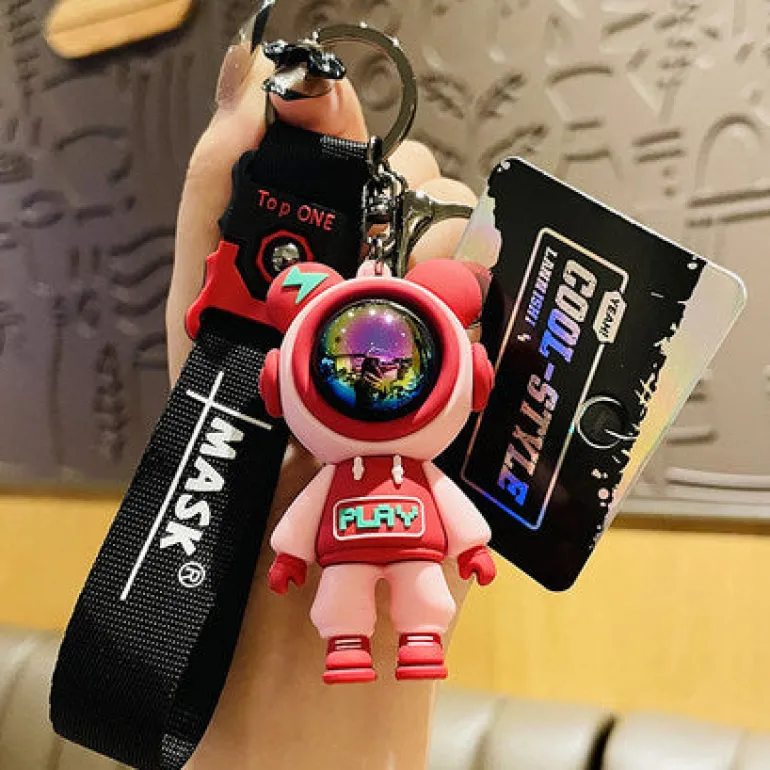 POP Keychain - Astronaut Bear - Red