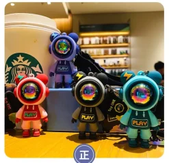 POP Keychain - Astronaut Bear - Red