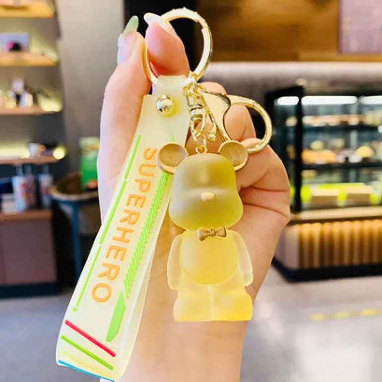 POP Keychain - Bear Clear Yellow