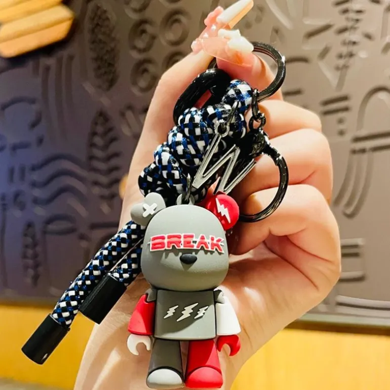 POP Keychain - Thunder Bear - Grey/Red