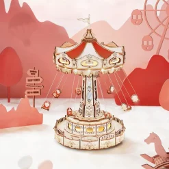 Robotime ROKR DIY Music Box 3D Wooden Puzzle EA02 Swing Ride