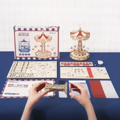 Robotime ROKR DIY Music Box 3D Wooden Puzzle EA02 Swing Ride