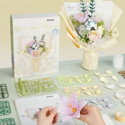 Robotime ROKR DIY Wooden Flower - Spring Time Bouquet DIY 3D Puzzle AF01J