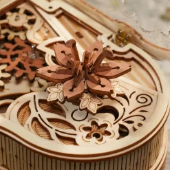 Robotime ROKR Magic Piano Mechanical Music Box 3D Wooden Puzzle AMK81