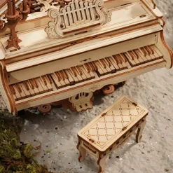 Robotime ROKR Magic Piano Mechanical Music Box 3D Wooden Puzzle AMK81