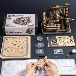 Robotime ROKR Marble Spaceport Marble Run 3D Wooden Puzzle LGC01