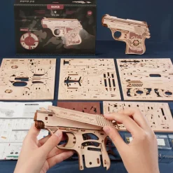 Robotime ROKR Mini Gun Toy Wooden 3D Puzzle LQ502