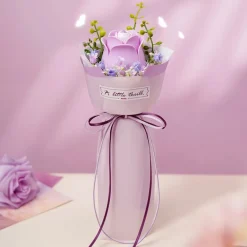 Robotime ROKR Purple Rose DIY Bouquet 3D Puzzle AF021