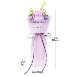Robotime ROKR Purple Rose DIY Bouquet 3D Puzzle AF021