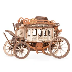 Robotime ROKR Stagecoach Mechanical Music Box 3D Wooden Puzzle AMKA1
