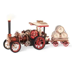 Robotime ROKR Steam Engine Mechanical 3D Wooden Puzzle LKA01 (Battery powered)