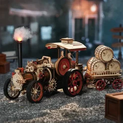 Robotime ROKR Steam Engine Mechanical 3D Wooden Puzzle LKA01 (Battery powered)