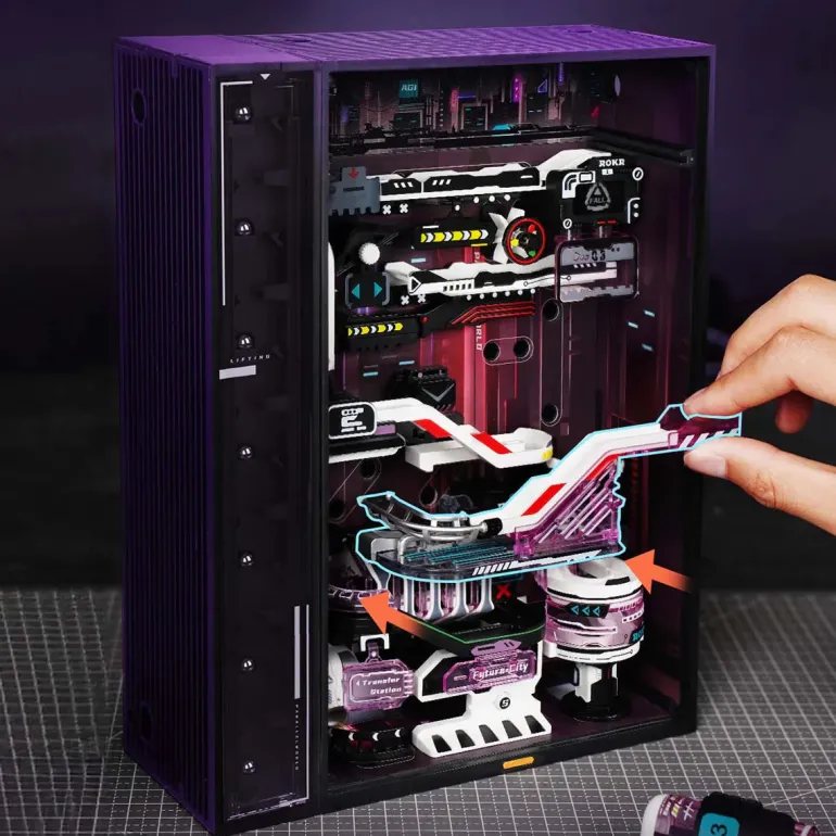 Robotime ROKR The Future City Marble Run Mechanical 3D Puzzle MR02S