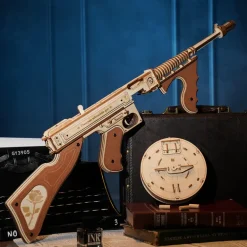 Robotime ROKR Thompson Submachine Toy Gun 3D Wooden Puzzle LQB01
