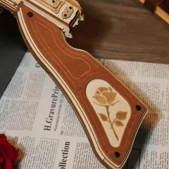 Robotime ROKR Thompson Submachine Toy Gun 3D Wooden Puzzle LQB01