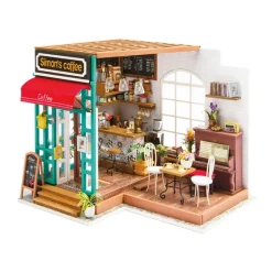 Robotime Rolife DIY Miniature Dollhouse Kit DG109 Simon's Coffee Shop