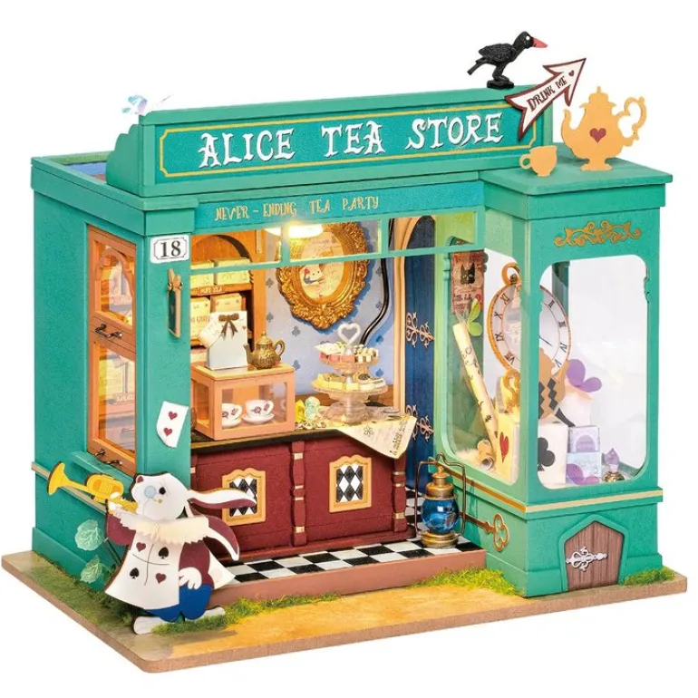 Robotime Rolife Alice’s Tea Store DIY Miniature House Kit DG156