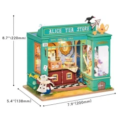 Robotime Rolife Alice’s Tea Store DIY Miniature House Kit DG156