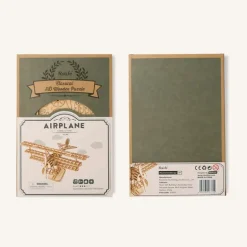 Robotime Rolife Bi-Plane TG301 DIY Wooden Toys 3D Puzzle