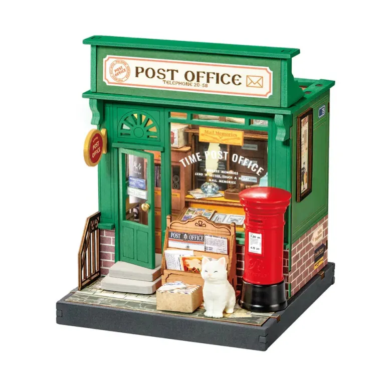 Robotime Rolife Century Post Office DIY Miniature House DS037