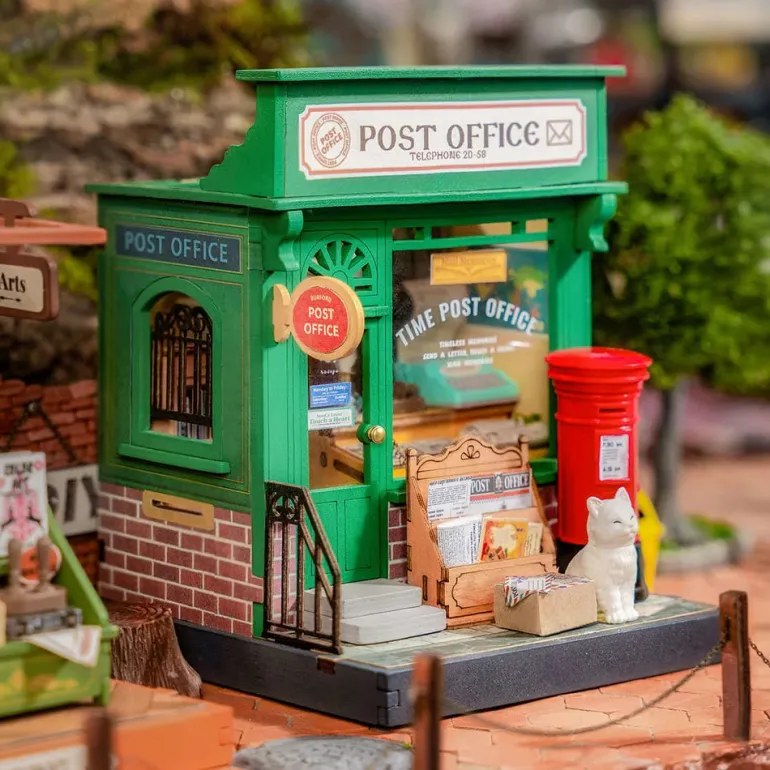 Robotime Rolife Century Post Office DIY Miniature House DS037