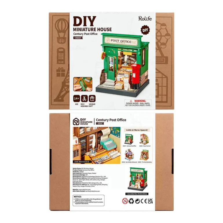 Robotime Rolife Century Post Office DIY Miniature House DS037