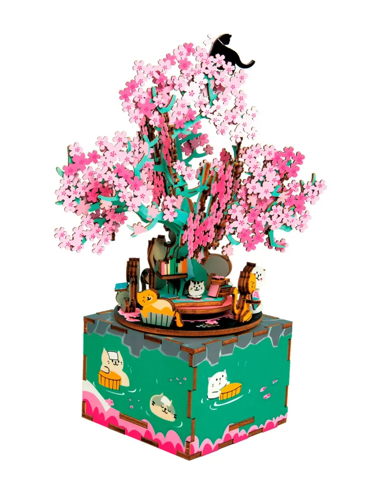 Robotime Rolife Cherry Blossom Tree DIY Music Box AM409