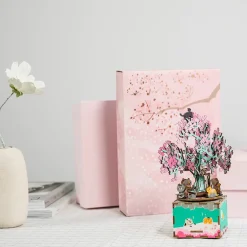 Robotime Rolife Cherry Blossom Tree DIY Music Box AM409